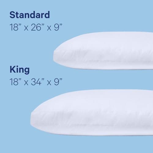 Casper Sleep Original Pillow, Standard Size – Medium Soft Feel, Down-Alternative Fill, Supports Side, Back & Stomach Sleepers, Neck Pain Relief, Machine Washable 5