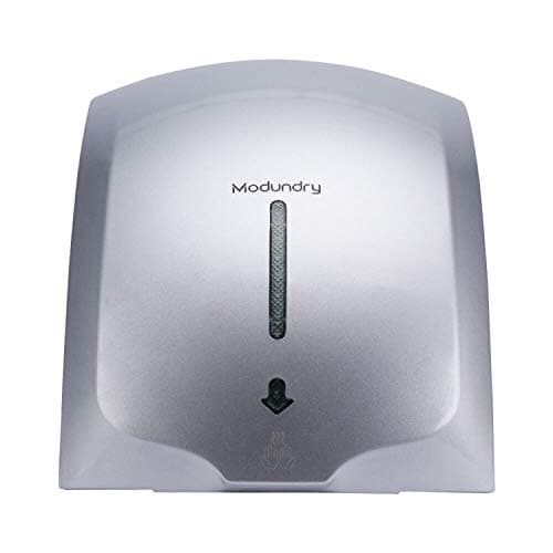 Modundry Commercial Hand Dryer Wall Mounted, Electric Hand Dryer Easy to Install for Lavatory Bathroom. Low Noise 50dB, Intelligence Sensing System, Powerful 1800W with Timing Progress Light (Sliver)