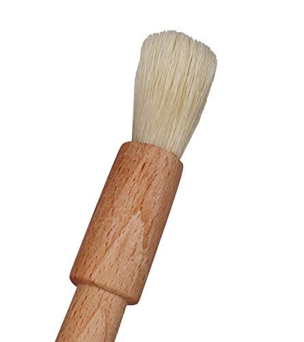 Exceliy 2 Sets Pastry Brushes with Wooden Handle Natural Bristles for Basting Spreading Butter Oil in Barbecue Baking Kitchen Cooking 5