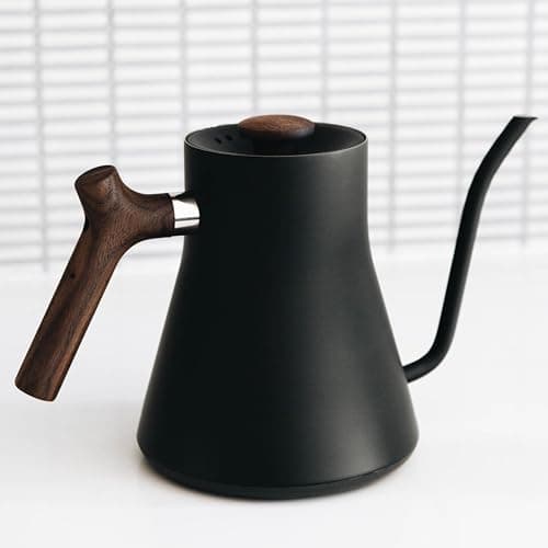 Fellow Stagg EKG Electric Gooseneck Kettle - Pour-Over Coffee and Tea Kettle - Stainless Steel Water Boiler - Quick Heating for Boiling Water - Matte Black With Walnut Handle 9