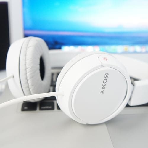 Sony Over On Ear Best Stereo Extra Bass Portable Headphones Headset for Apple iPhone iPod/Samsung Galaxy / mp3 Player / 3.5mm Jack Plug Cell Phone (White) 7