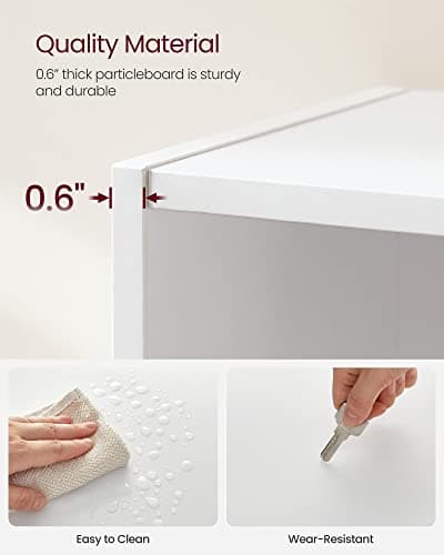 VASAGLE CUSTOS Collection - Bookshelf, 6-Tier Bookcase, Book Shelf, Open Storage Shelf, 9.4 x 23.6 x 63.3 Inches, for Living Room, Home Office, Dinning Room, Cloud White ULBC166T14 8