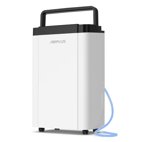 AIRPLUS 4,500 Sq. Ft. 70pint Dehumidifier, Humidity with Auto Shut off, Auto Drain or Manual Drainage, 0.8 gal Water Tank Capacity for Home and Basement