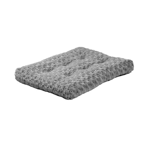 MidWest Homes for Pets Small QuietTime Deluxe Gray Ombré Swirl Plush Pet Bed, Machine Washable, Non-Skid Bottom, Soft Crate Mat for 24-inch Crates