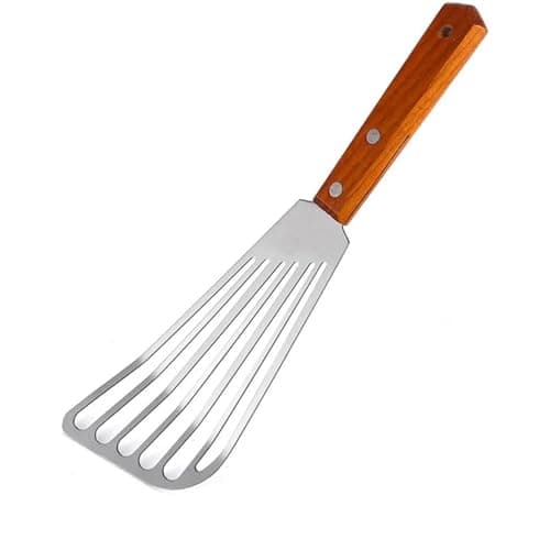 Cyoufine Fish Spatula Stainless Steel, Metal Slotted Spatula for Non-Stick Cookware Fish Flexible Spatulas Turner for Kitchen Cooking Barbecue Egg Grill