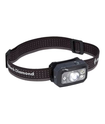 BLACK DIAMOND Storm 400 Headlamp | 400 Lumens Brightness | Waterproof & Dimmable | 3X AAA Battery Operated (Included | Camping, Hiking, Running | Graphite