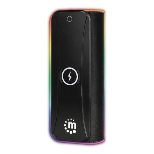 MANHATTAN XXL RGB LED Gaming Mouse Pad w/Wireless Charger, Large Gaming Mousepad with LED Light, Keyboard Pad with Non-Slip Rubber Base, Waterproof Mouse Pad for Home Office Decor- 425513 5