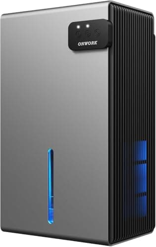 Dehumidifier, 95 OZ Dehumidifiers for Home (800 sq.ft), Quiet Small Dehumidifiers for Bedroom Bathroom Basements Closet RV, Auto Shut Off, Two Working Models and 7 Colors LED Light