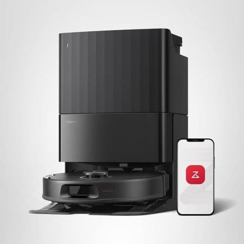 roborock Qrevo S5V Robot Vacuum and Mop, FlexiArm Edge Mopping, 12,000Pa Suction, Dual Zero-Tangle System, Smart Obstacle Avoidance, 10mm Mop Lifting, Auto Mop Washing&Drying, Self-Emptying&Refilling 10