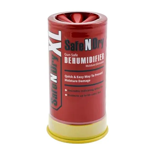 SafeNDry XL Gun Safe Dehumidifier - Portable Moisture Absorber, Prevents Corrosion, 450g Reusable Indicating Silica Gel Desiccant Canister for 60 Cubic Feet
