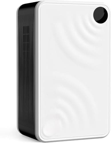 Amzart Dehumidifier for Home (980 sq.ft), 118 oz Dehumidifier with Drain Hose, Quiet Portable Dehumidifiers for Bedroom Wtih Sleep Mode, Humidity Display,Auto Shut Off, Whit