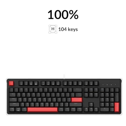 LEMOKEY X3 Wired Mechanical Gaming Keyboard, 100% Layout with QMK/VIA Programmable Keyboard, Red Switch，Red Backlit for Windows 8