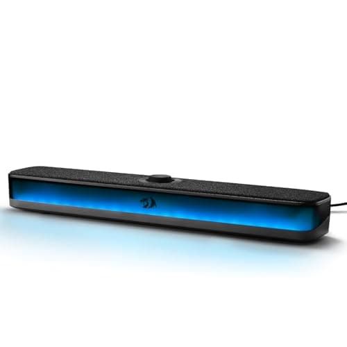 Redragon GS515 RGB Desktop Soundbar, 2.0 Channel Stereo Computer Speakers for Desktop with BT 5.3, USB-C/USB Powered, Black 8