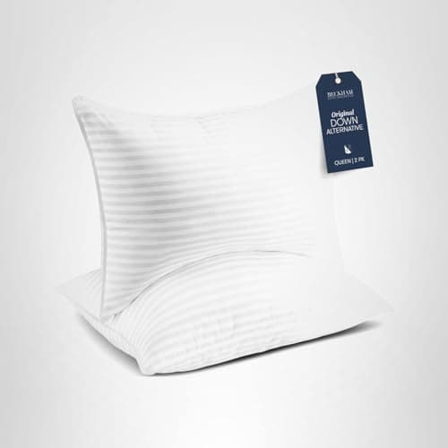Beckham Hotel Collection Bed Pillows Standard/Queen Size Set of 2 - Original Soft Down Alternative Pillow for Sleeping - Soft Support for Back, Stomach or Side Sleepers 11