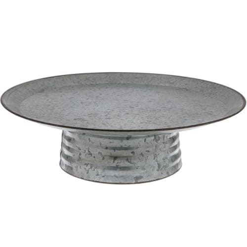 Hobby Lobby Galvanized Metal Cake Stand, Pedestal Design, Wedding, Party Decor, Birthday, Baby Shower