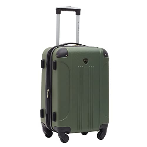 Travelers Club Chicago Hardside Expandable Spinner Luggage, Thyme Green, 22" Carry-On 7