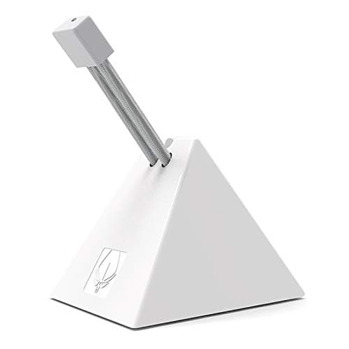 Hotline Games Mouse Bungee Mouse Cord Clip Cord Management System Fixer Holder for Esports FPS Game (3.0 White)