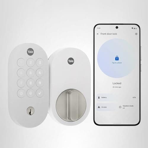 Yale Snow Keyed Deadbolt Smart Lock with Google Matter, YRD510-MT1-SNW 8