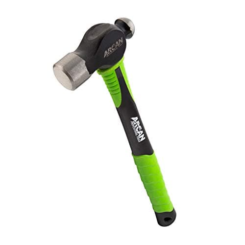 ARCAN TOOLS 500 GM/16 OZ Ball Peen Hammer 297MM 5G Fiberglass Handle with Rubber Grips and Drop Forged Heads (AH16BP)