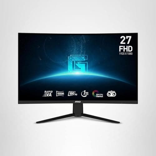 msi G27C3F 27-inch 1920 x 1080 (FHD) Gaming Monitor, 180Hz, Free Sync, HDMI, DisplayPort, VESA Mountable, Tilt, Height Adjustable, Speaker, 1ms, Black 10