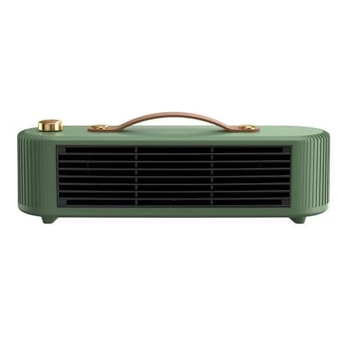 800W portable fast heating heater, multifunctional space heater with 2-level adjustable overheating, suitable for use in bedrooms, offices, and indoor environments (green)
