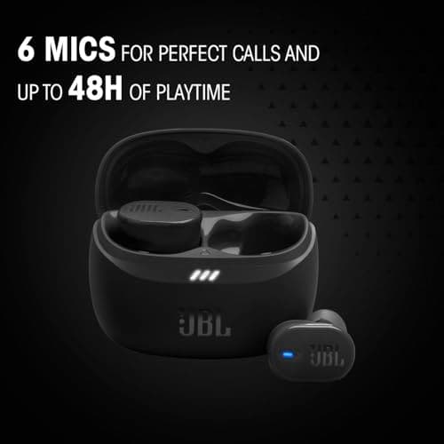 JBL Tune Buds 2 - True Wireless Noise Cancelling Earbuds with JBL Spatial Sound and Smart Ambient Technology, 6 mics for Perfect Calls, up to 48Hrs of Playback, IP54 Dust & Water Resistant (Black) 8