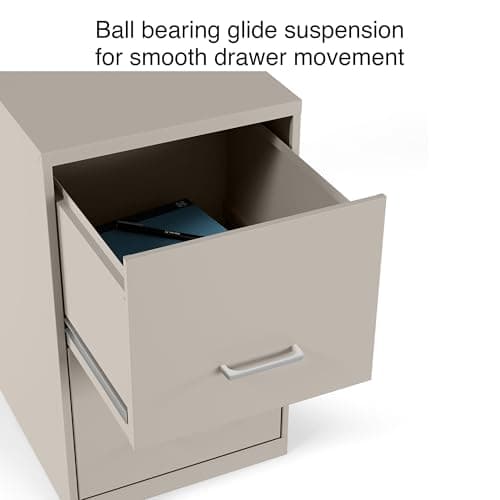 STAPLES Vertical File Cabinet for Letter/Legal Files, 2-Drawer, Letter/Legal Compatible, Locking, Putty 6