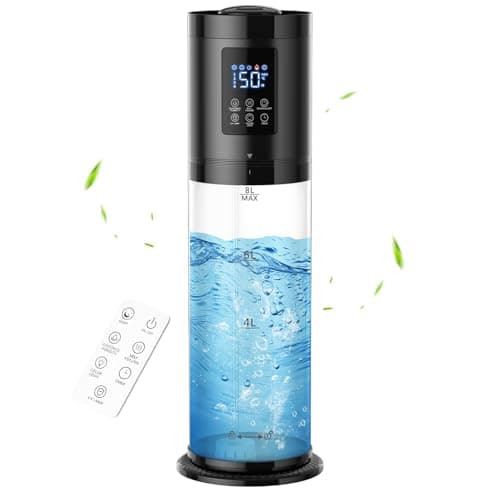 8L Humidifiers for Bedroom, 30dB Quiet, 500ft² Coverage, 60H Runtime, Top Fill, 3-in-1 Humidifier Large Room & Essential Oil Diffuser & Ambient Light, Sleep Mode, 16H Timer, Auto Shutoff Protection
