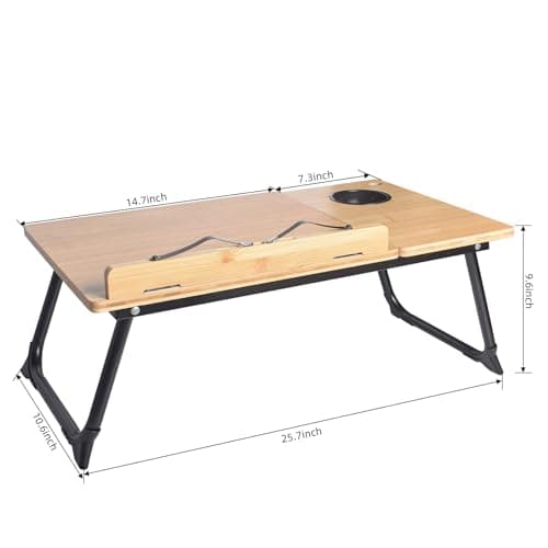 Xjskkaa Portable Laptop Stand with Tray for Reading in Bed, Adjustable Ergonomic Design 6