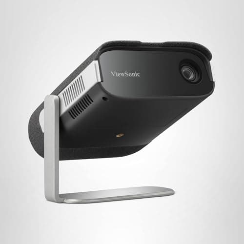 ViewSonic M1X Portable LED Projector with Smart Stand, Harman Kardon Speakers, Built-In Battery, H/V Keystone, 4 Corner Adjustment, Bluetooth, Wi-Fi, USB-C, Powered USB A 10