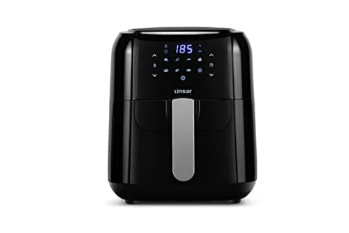 Linsar - 5.5 L Air Fryer - Digital Air Fryer - XL 6-Qt Family Size - One-Touch Digital Control Presets, Broil, Roast - Bake, Nonstick Dishwasher-Safe Parts - Automatic Shutoff