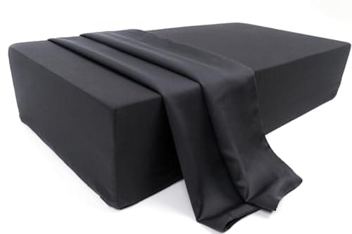 Bamboo Viscose Pillow Cube Pillowcase 24x12x5 Inch with Zipper - Sweat-Absorbent, Moisture-Wicking, Odor-Free Cube Pillow Case