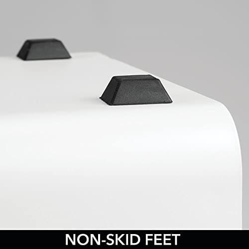 mDesign Metal Bread Box Bin with Hinged Lid - for Kitchen Countertop, Island and Pantry - Large Capacity Storage, Vintage-Inspired Design - Multi-Purpose Storage Container for Home - Matte White 5