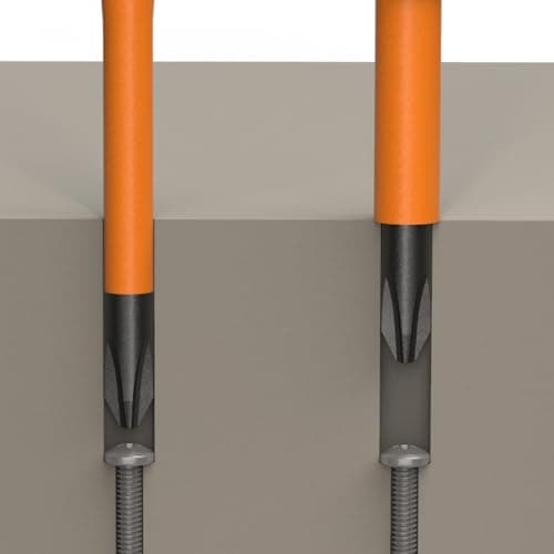 Klein Tools 32288 Insulated Screwdriver, 8-in-1 Screwdriver Set with Interchangeable Blades, 3 Phillips, 3 Slotted and 2 Square Tips 9