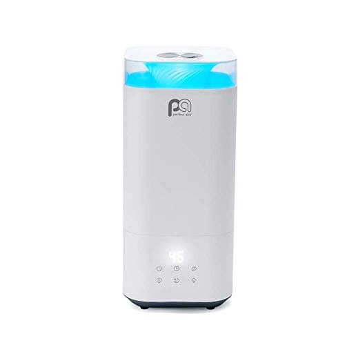 1.32 Gallon Top-Fill Ultrasonic Cool Mist Humidifier - LED Digital Controls, Night-Light, Aromatherapy, Whisper-Quiet Operation, Auto Shut-Off, Timer, 50-Hour Run Time, and Active Carbon Filter