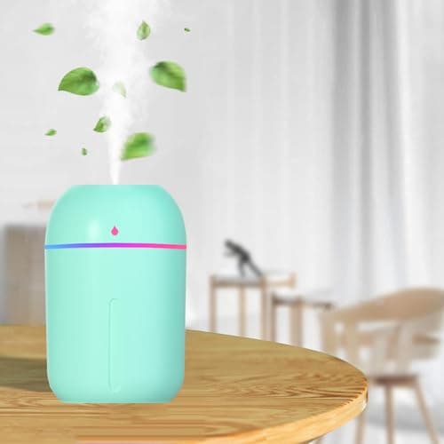 Small Humidifier for Plants Portable Humidifiers for Bedroom Personal Desktop Mini Humidifier, USB Humidifiers for Office Car Travel, 220ml