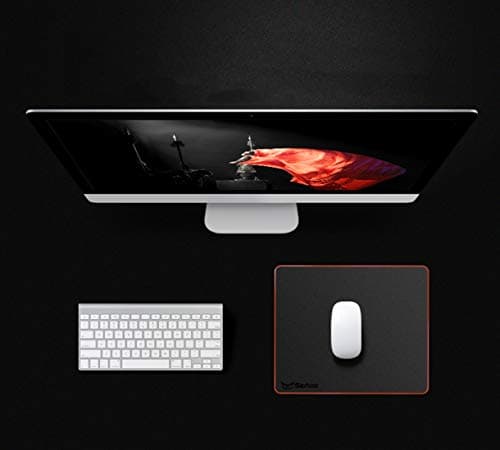 Seihoo Mouse Pad, Resin Hard Surface Mouse Mat Polymer Silicone Bottom Gaming Mousepad No Smell Waterproof for Games, Office 24 x 20cm (9.5 x 7.8in) 7