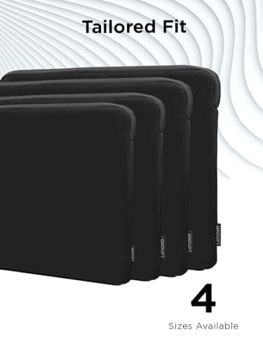 Lenovo Basic Laptop Sleeve 13 Inch Notebook/Tablet Compatible with MacBook Air/Pro Neoprene Material - Soft Fleece Lining - Zippered Top Opening - Black 2