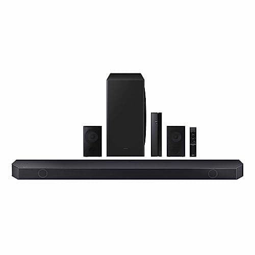 SAMSUNG HW-Q910C 9.1.2ch Soundbar w/ Wireless Dolby Audio, Rear Speaker Included, Q-Symphony, SpaceFit Sound Pro, Adaptive Sound, Game Mode Pro, Airplay 2 with Alexa Built-In