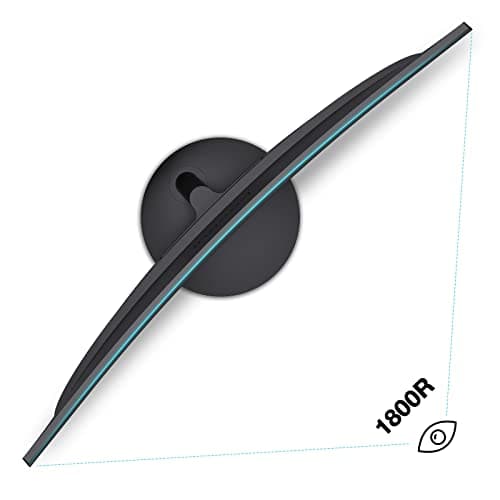 KOORUI 24-Inch Curved Computer Monitor- Full HD 1080P 60Hz Gaming Monitor 1800R LCD Monitor HDMI VGA, Tilt Adjustment, Eye Care, Black 24N5C 6