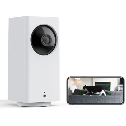 WYZE Cam Pan v2 1080p Pan/Tilt/Zoom Indoor Security Camera with Color Night Vision, Motion and Sound Detection, Wi-Fi Wired Smart Home Security Camera Compatible with Alexa & Google Assistant, White