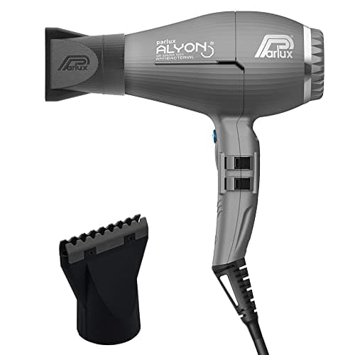 Parlux Alyon Matte Graphite Hair Dryer + M Hair Designs Hot Blow Attachment (Bundle) – Lightweight, Fast-Drying, Ionic Blow Dryer for Frizz-Free, Salon-Quality Styling