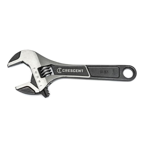 Crescent Wide Jaw Adjustable Wrench - Home Improvement, Repair & Garage Hand Tool - Wide Mouth Versatile Plumbing Tool - 6" - ATWJ26VS