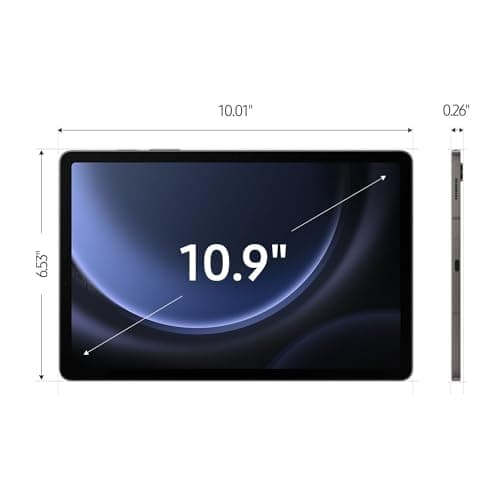 Samsung Galaxy Tab S9 FE 10.9” 256GB WiFi Android Tablet, Large Display, Long Battery Life, Powerful Processor, S Pen, 8MP Camera, Lightweight Durable Design,Expandable Storage,US Version, 2023,Gray 2
