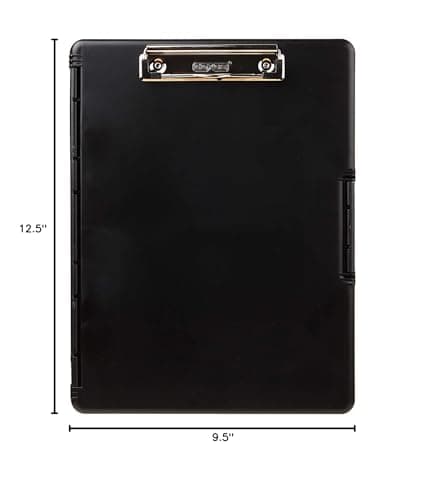 Dexas Slimcase 2 Plastic Clipboard with Storage and Side Opening, Black, Office Supplies Clipboards to Organize, Carry and Store, A4 Holder, Style and Functionality Nursing Clipboards 7
