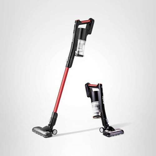 Eureka Cordless Vacuum Cleaner, Vacuum Cleaner for Home Rechargeable, Lightweight Stick Vacuum for Hardwood and Pet Hair,Rose Red, NEC101 9