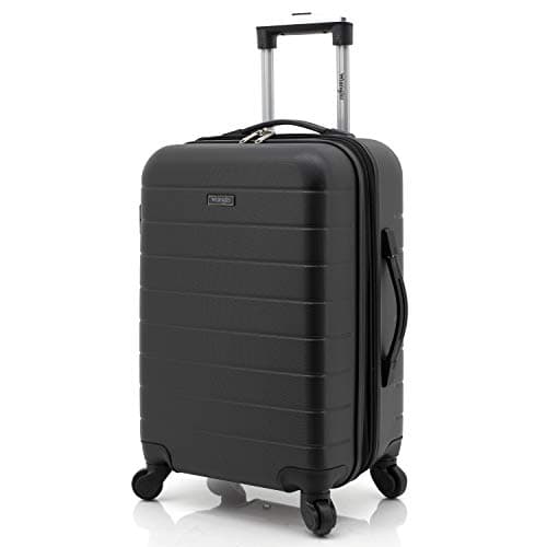 Wrangler Smart Spinner Hardside Luggage, 22-Inch Carry-On, Black 5