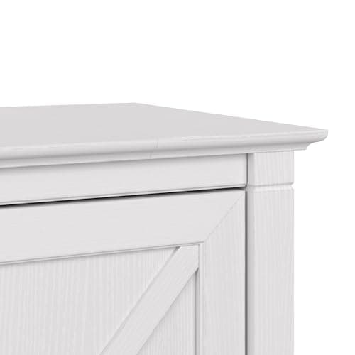 Bush Home Key West 2 Drawer Lateral File Cabinet in Pure White Oak, Document Storage for Home Office, Accent Chest with Drawers 7