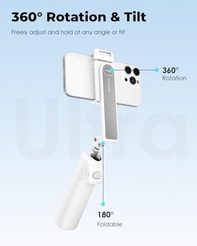Viozon Aluminum Alloy Wireless Selfie Stick, Lightweight Extendable Pocket-Size Phone Stick with Remote, Compact Travel Selfie Stick Compatible with 4–7" Smartphones for Vlog/Filming 5