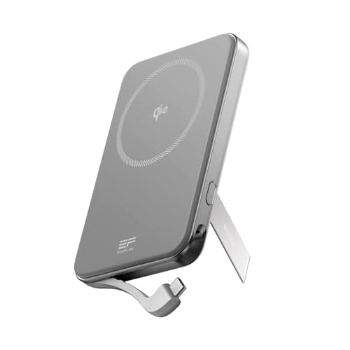 EF ECOFLOW Rapid Power Bank, 5,000mAh Qi2 Certified Wireless Magnetic Portable Charger, 30W Max Fast Charging Battery Pack with Built-in USB-C Cable & Stand for iPhone16/15/14/13/12 Series Only